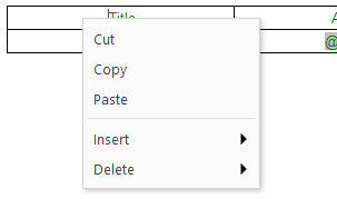 static right click options